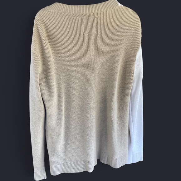 Tan and White Knit Cardigan - Picture 3 of 9